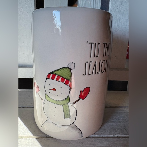 Rae Dunn Festive Snowman Ceramic Candle - Picture 1 of 3